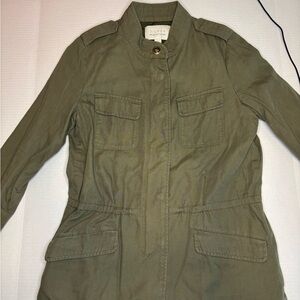 Hinge Green Full Zip Utility Jacket with Classic Field Silhouette Size S